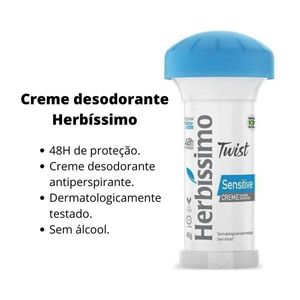 Desodorante Herbíssimo Twist Creme Bio Protect Sensitive 45g