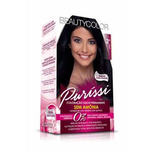 Kit Coloração Beauty Color sem Amônia Pu 2 0 Preto