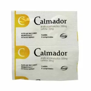 Calmador 500mg + 30mg 4 Comprimidos Avulso