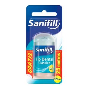 Fio Dental Sanifill Clássico Menta 125 Metros Leve 125m Pague 100m