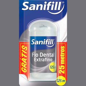 Fio Dental Sanifill Extrafino Menta 125 Metros Leve 125m Pague 100m