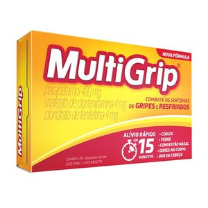 Multigrip 400mg 20 Cápsulas Duras