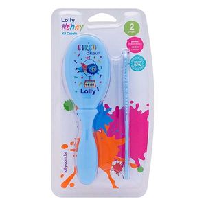 Kit Lolly Escova + Pente 7050-01 Azul