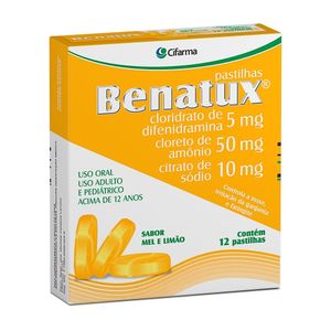 Benatux 12 Pastilhas Mel E Limão Cifarma