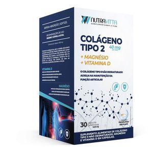 Nutra Vitta Colágeno Tipo 2 + Magnésio + Vitamina D 30 Cápsulas Sorocaps