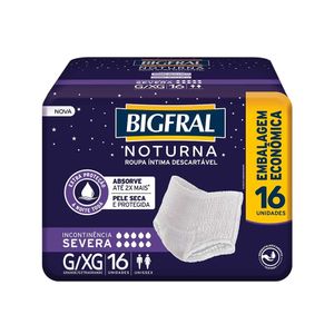 Roupa Íntima Bigfral Noturna Grande/Extra Grande 16 Unidades