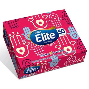 Lenços de Papel Softys Elite Folha Dupla 50 Unidades