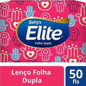 Lenços de Papel Softys Elite Folha Dupla 50 Unidades