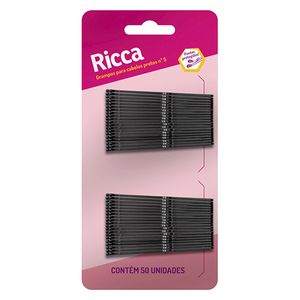 Grampo Cabelo Ricca 340 Preto N°5