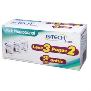 Tiras De Glicose G-Tech Lv3 Pg2 50 Unidades Free