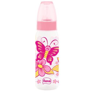 Mamadeira Fiona Silicone Rosa 240ml