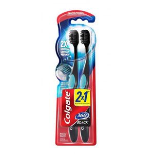 Escova Dental Colgate 360° 2X1 Black