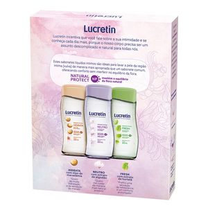 Kit Sabonete Líquido Íntimo Lucretin Neutro com 2 unidades de 200ml