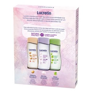 Kit Sabonete Líquido Íntimo Lucretin Neutro com 2 unidades de 200ml