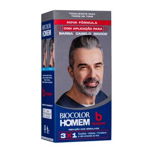 Tonalizante de Cabelo Masculino Biocolor Homem Bozzano Redução dos Grisalhos