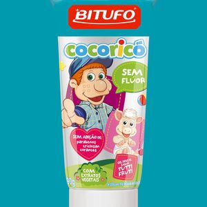 Gel Dental Bitufo Sem Fluor Cocoricó Tutti Frutti 90G