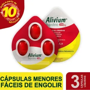 Alivium Mantecorp 400mg 3 Cápsulas *Apresentação Avulsa