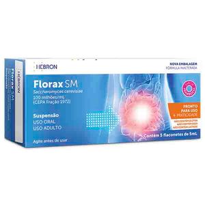 Florax Sem Sabor Adulto 5mL 5 Frascos Hebron