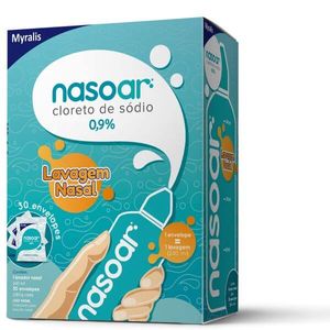 Nasoar 0,9% Lavagem Nasal 30 Envelopes + Lavador Nasal 240ml Myralis