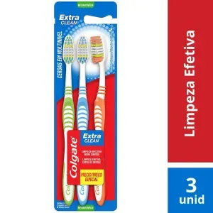 Escova Dental Colgate Classic Média 3 Unidades