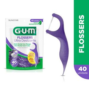 Fita Dental G U M Flossers Ultra Deslizante 40 Unidades