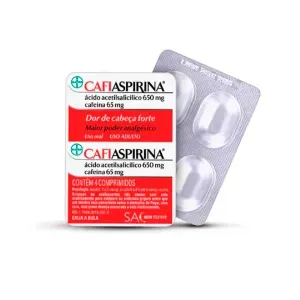 Cafiaspirina 650+65mg 4 Comprimidos Bayer AV*