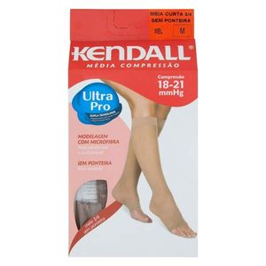 Meia Kendall 3/4 Média Compressão Sem Ponteira Médio Mel