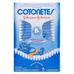 Hastes Flexíveis Johnson & Johnson Cotonetes 75 Unidades