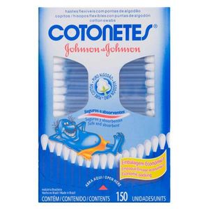 Hastes Flexíveis Johnson & Johnson Cotonetes 150 Unidades