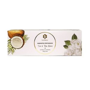 Sabonete Biofleur 90g 3 Unidades Coco E Rosa Branca