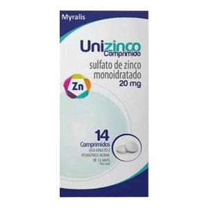 Unizinco 20mg 14 Comprimidos Myralis