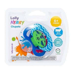 Chupeta Lolly Baby Tricolor Ortodôntico Azul Tamanho 2