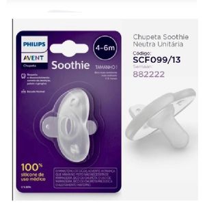 Chupeta Avent 4-6 Meses SCF099/13 Soothie Transparente