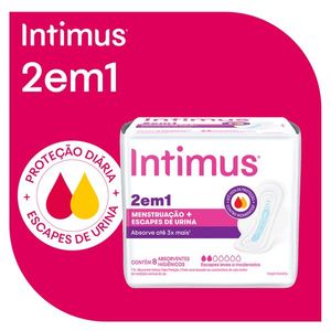 Absorvente Externo 2 em 1 Intimus 8 Unidades