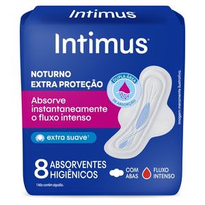 Absorvente Externo Intimus Noturno Suave com Abas 8 Unidades