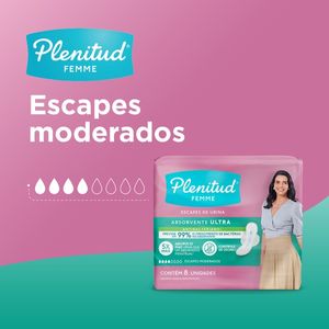 Absorvente para Incontinência Urinária Plenitud Femme Ultra sem Abas 8 Unidades