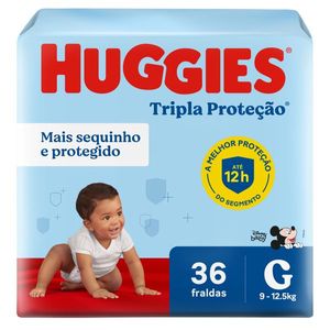 Fralda Huggies Tripla Proteção Mega G 36 Unidades