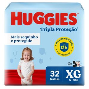 Fralda Huggies Tripla Proteção XG 32 Unidades