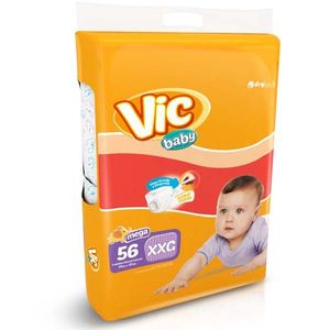 Fraldas Vic Baby Mega XXG 56 Unidades