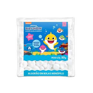 Algodão Cremer 50g Bolas Branco Baby Shark