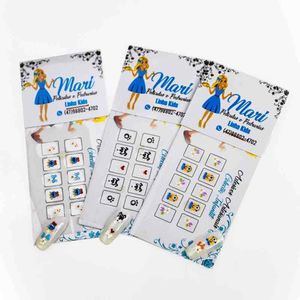 Adesivo de Unhas 10 Unidades Feito à Mão Kids