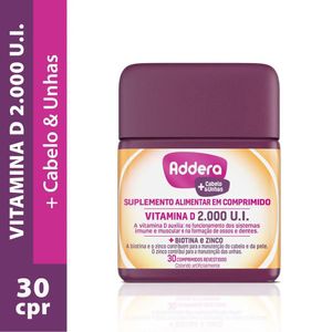 Addera + Cabelo e Unhas 30 Comprimido Revestido Hypermarcas