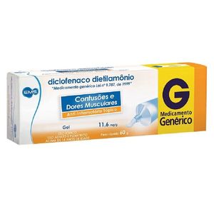 Gel Diclofenaco Dietilamônio Genérico EMS 60g