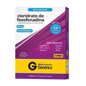 Fexofenadina Genérico Cimed 180mg 10 Comprimidos