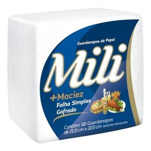Guardanapo de Papel Mili 50 Unidades Tamanho P