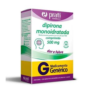 Dipirona Sódica 500mg Genérico Prati 30 Comprimidos