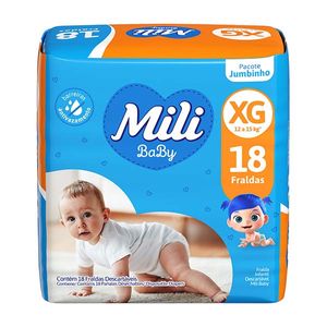 Fralda Mili Ultra Seca Jumbinho XG 18 Unidades