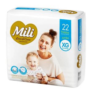 Fralda Mili Love e Care Jumbo XG 22 unidades