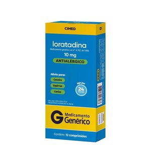 Loratadina 10mg 12 Comprimidos Genéricos Cimed