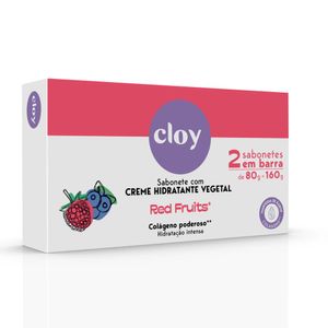 Sabonete Cloy Ultra Hidratante Red Fruits 80g com 2 unidades